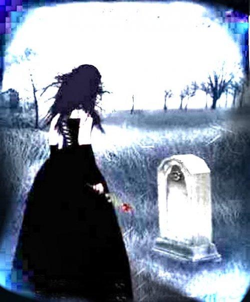 death, gothic, love, rose, grave